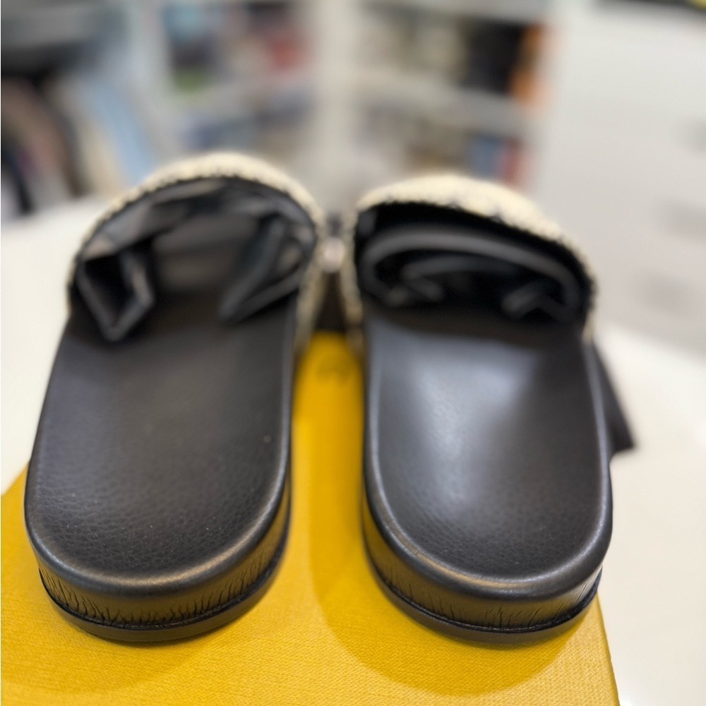 Rhude Black and Cream Slide Sandals - New! - Picture 6 of 11
